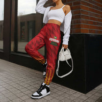 Amazon Warriors Guyana Cricket Jogger Pants Ready For Glory Red Version - Wonder Print Shop