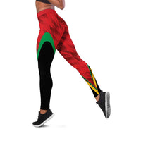 Amazon Warriors Guyana Cricket Leggings Ready For Glory Red Version - Wonder Print Shop