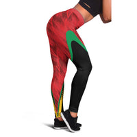 Amazon Warriors Guyana Cricket Leggings Ready For Glory Red Version - Wonder Print Shop