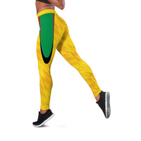 Amazon Warriors Guyana Cricket Leggings Ready For Glory Yellow Version - Wonder Print Shop
