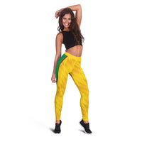 Amazon Warriors Guyana Cricket Leggings Ready For Glory Yellow Version - Wonder Print Shop