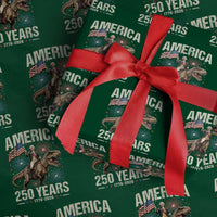America 250 Years George Washington Riding Tyrannosaurus Rex Wrapping Paper Roll
