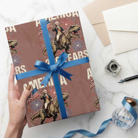 America 250 Years George Washington Riding Tyrannosaurus Rex Wrapping Paper Roll