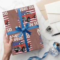 America Turns 250 I Turn 50 1976 50th Birthday Wrapping Paper Roll Vintage Classic Original American Old Pickup Truck