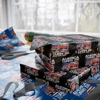 America Turns 250 I Turn 50 1976 50th Birthday Wrapping Paper Roll Vintage Classic Original American Old Pickup Truck
