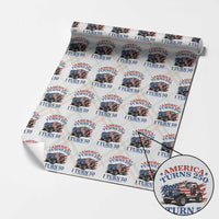 America Turns 250 I Turn 50 1976 50th Birthday Wrapping Paper Roll Compact Classic Off-road SUV