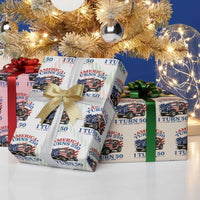 America Turns 250 I Turn 50 1976 50th Birthday Wrapping Paper Roll Compact Classic Off-road SUV