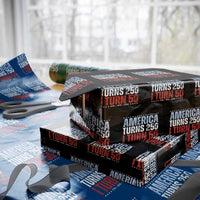 America Turns 250 I Turn 50 Wrapping Paper Roll 50th Birthday 250th Anniversary USA Vintage 1976