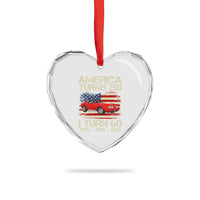 America Turns 250 I Turn 60 1966 60th Birthday Heart Crystal Glass Ornament Sports Car Retro Americana