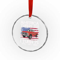 America Turns 250 I Turn 75 1951 75th Birthday Crystal Glass Ornament Vintage Classic Original American Old Pickup Truck