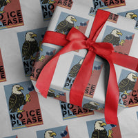 American Eagle No Ice Please Wrapping Paper Roll Minnesota Protest Support Gift