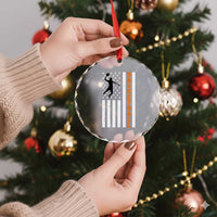 American Flag Basketball Crystal Glass Ornament Patriotic Sports Lover Gift