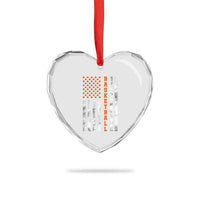 American Flag Basketball Heart Crystal Glass Ornament USA Sports Fan
