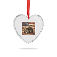 American Flag Quad 4 Wheeler Heart Crystal Glass Ornament Vintage Retro Cool ATV Quadrider Off Road Clothing - Wonder Print Shop