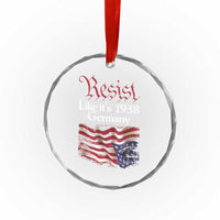 American Flag Resist Crystal Glass Ornament Like It's 1938 Germany - Wonder Print Shop