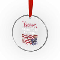American Flag Resist Crystal Glass Ornament Like It's 1938 Germany TS02