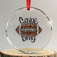 American Football Game Day Crystal Glass Ornament Rugby Season TS02