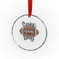 American Football Game Day Crystal Glass Ornament Rugby Season TS02