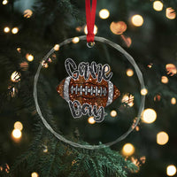 American Football Game Day Crystal Glass Ornament Rugby Season TS02
