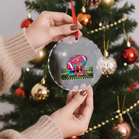 American Football Sprinkles Ice Cream Drip Field Goal Crystal Glass Ornament - Wonder Print Shop