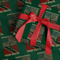 American Grown Trini Roots Wrapping Paper Roll Trinidad and Tobago USA Flag Trinidadian Proud Us - Wonder Print Shop