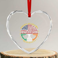 American Grown With Irish Roots Heart Crystal Glass Ornament Irish American Tree - Wonder Print Shop