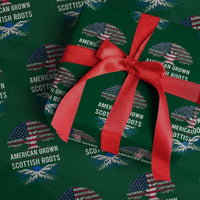 American Grown With Scottish Roots Wrapping Paper Roll Family Heritage USA Scotland Pride Gift