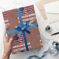 American Grown With Scottish Roots Wrapping Paper Roll Family Heritage USA Scotland Pride Gift