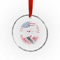 American Grown WIth Trinidad Roots Crystal Glass Ornament Proud Trinidadian and Tobagonian Americans