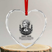 American Hero Harriet Tubman Heart Crystal Glass Ornament Black History Leader Gift - Wonder Print Shop