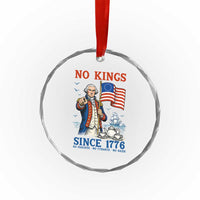 American Patriot George Washington No Kings Crystal Glass Ornament Political Humor Gift
