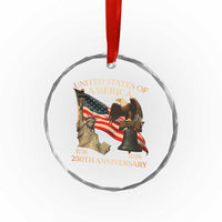 America's 250th Anniversary Crystal Glass Ornament United States Of America 250th Independence Day Freedom - Wonder Print Shop