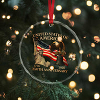 America's 250th Anniversary Crystal Glass Ornament United States Of America 250th Independence Day Freedom - Wonder Print Shop