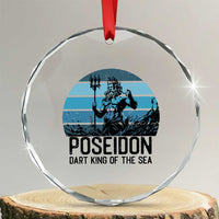 Ancient Greek Mythology Poseidon Dartist Crystal Glass Ornament Dart King Of The Sea Trident - Wonder Print Shop