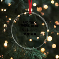 And Then There Were Four Crystal Glass Ornament Pregnancy Baby Announcement With Dog TS10