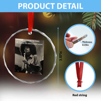 Angela Davis Inspirational Quote Crystal Glass Ornament Black History Month - Wonder Print Shop