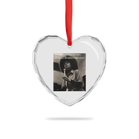 Angela Davis Inspirational Quote Heart Crystal Glass Ornament Black History Month - Wonder Print Shop