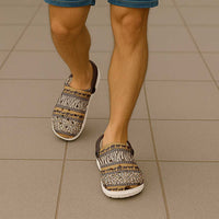 Animal Skin Mix African Pattern Clogs Shoes - Wonder Print Shop