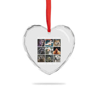 Animals Smoking Cigarettes Meme Heart Crystal Glass Ornament It Looks Just as Cool When You Do It - Wonder Print Shop