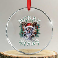 Anti Xmas Crystal Glass Ornament Merry 666Mas Satan Creepy Christmas TS09