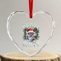 Anti Xmas Heart Crystal Glass Ornament Merry 666Mas Satan Creepy Christmas - Wonder Print Shop
