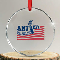 Antifa Fascism Patriotic Crystal Glass Ornament Antifascist Statue of Liberty - Wonder Print Shop