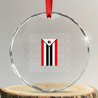 Arapaho Nation Flag Symbol Crystal Glass Ornament