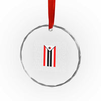 Arapaho Nation Flag Symbol Crystal Glass Ornament