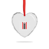 Arapaho Nation Flag Symbol Heart Crystal Glass Ornament
