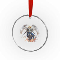 Archangel Saint Michael Warrior Crystal Glass Ornament Catholic Protection Gift