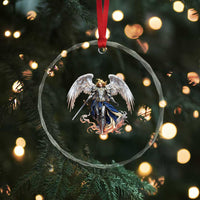 Archangel Saint Michael Warrior Crystal Glass Ornament Catholic Protection Gift