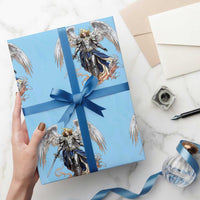 Archangel Saint Michael Warrior Wrapping Paper Roll Catholic Protection Gift