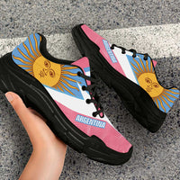Argentina 2026 World Football Chunky Sneakers La Albiceleste Pink And Flag Color