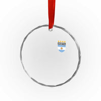 Argentina 4th Star Vintage Argentine Football Crest Crystal Glass Ornament